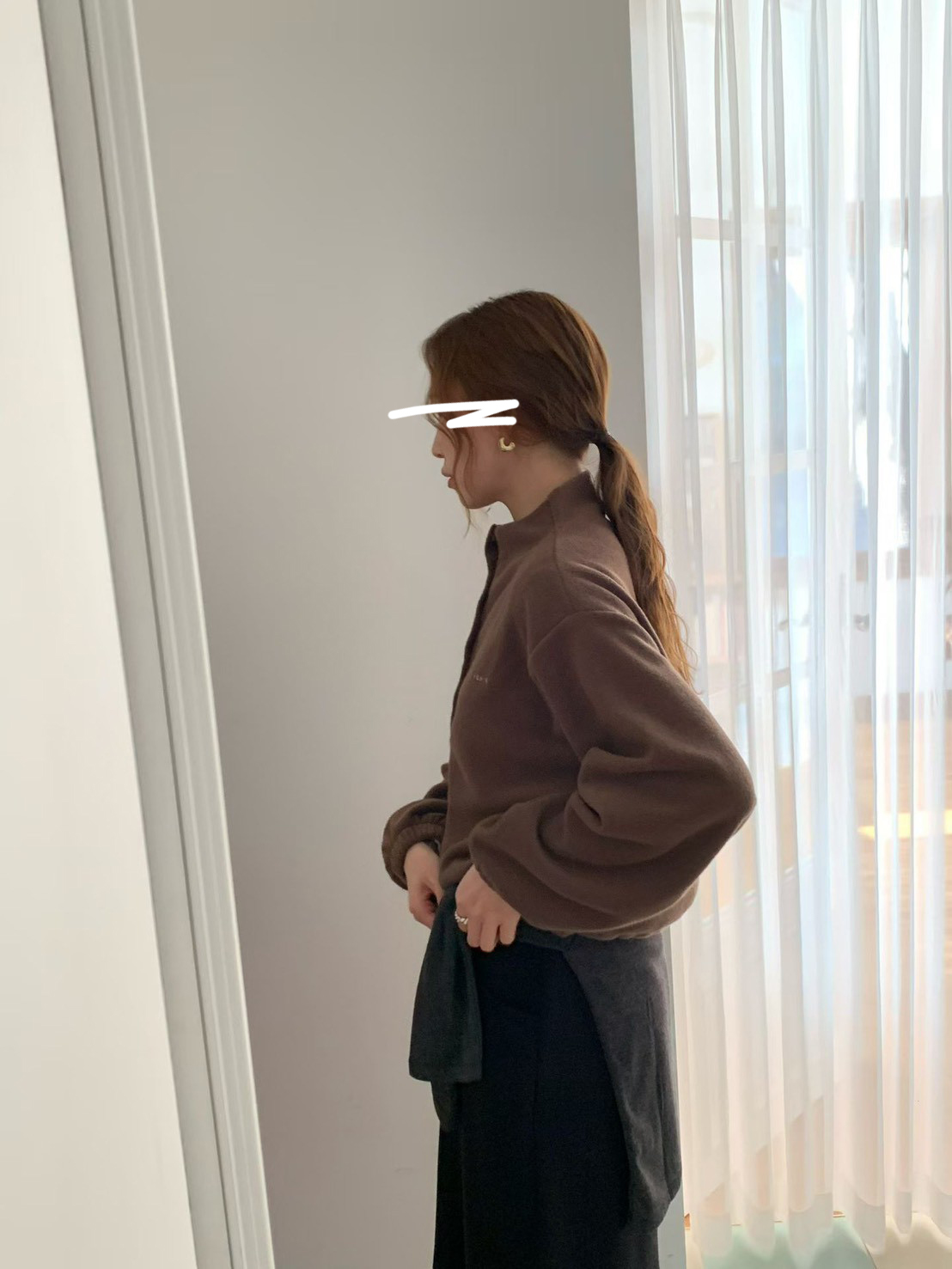 A65.排釦加厚絨面休閒上衣