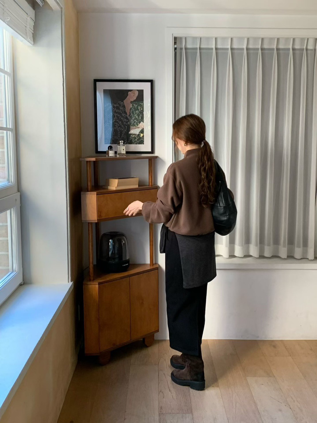 A65.排釦加厚絨面休閒上衣