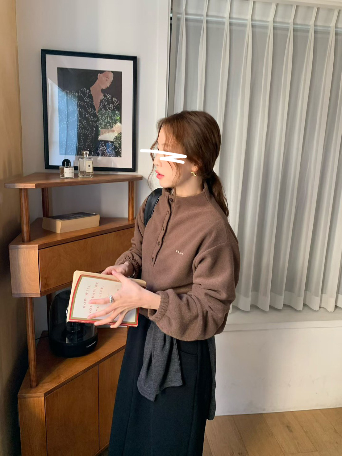 A65.排釦加厚絨面休閒上衣