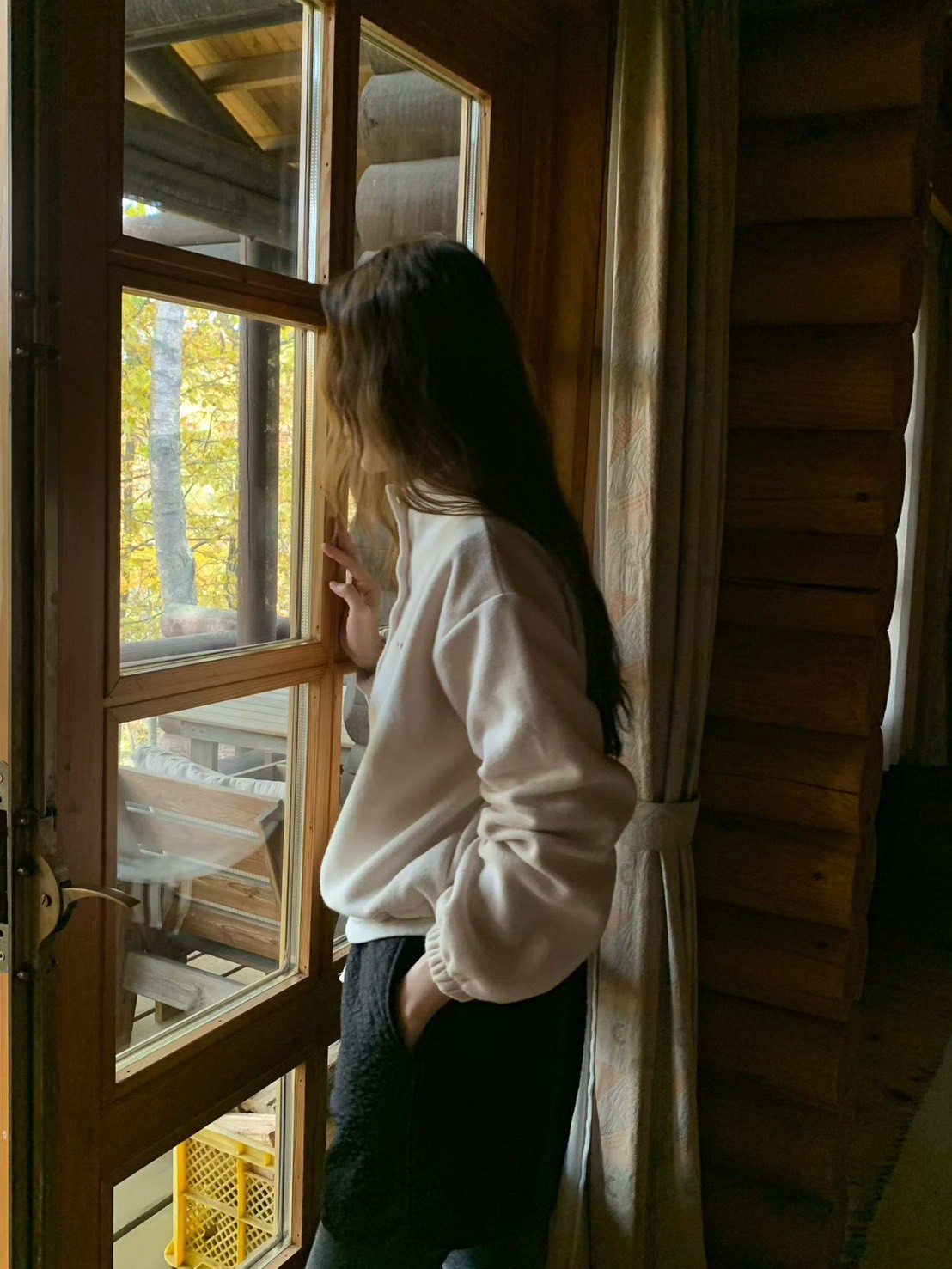 A65.排釦加厚絨面休閒上衣