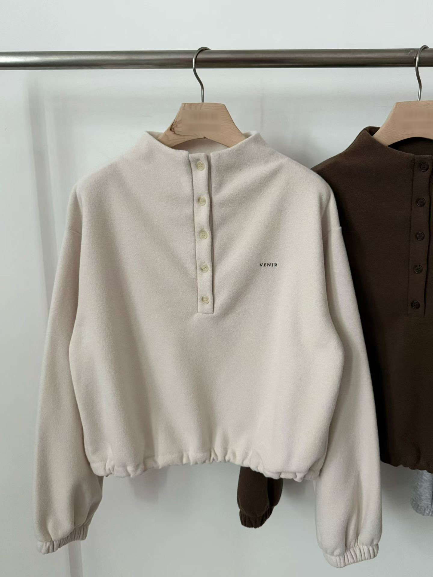 A65.排釦加厚絨面休閒上衣