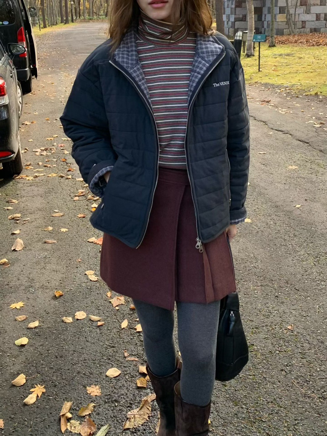 A73.復古彩色條紋高領磨毛上衣