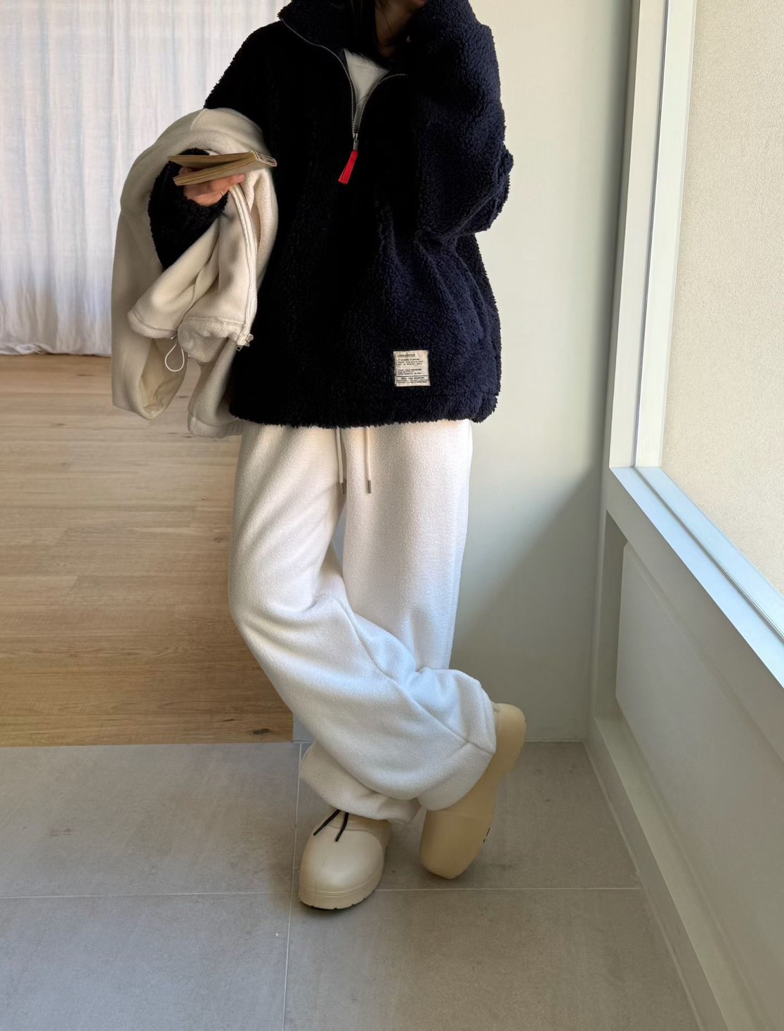 B14.暖暖玩偶毛茸茸立領上衣