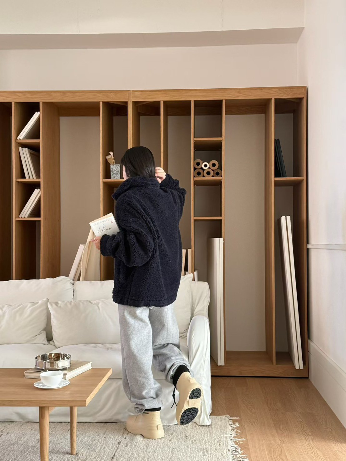 B14.暖暖玩偶毛茸茸立領上衣