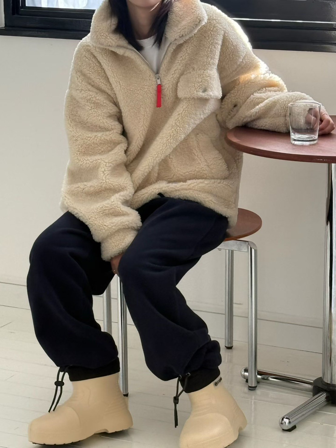 B14.暖暖玩偶毛茸茸立領上衣