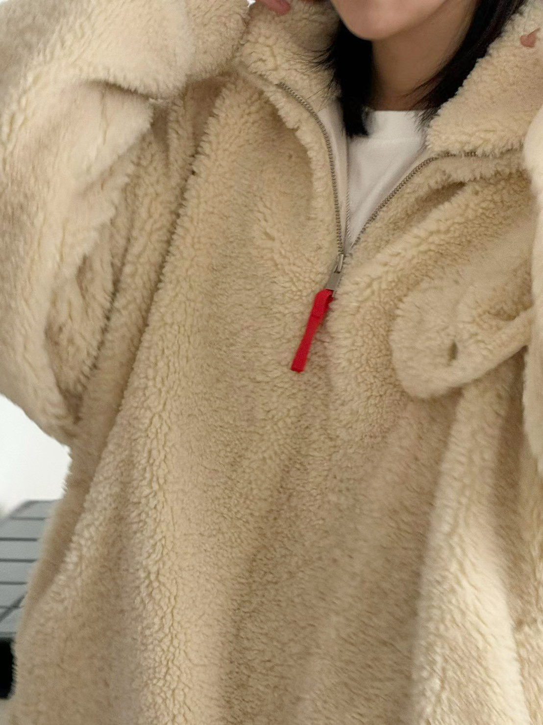 B14.暖暖玩偶毛茸茸立領上衣