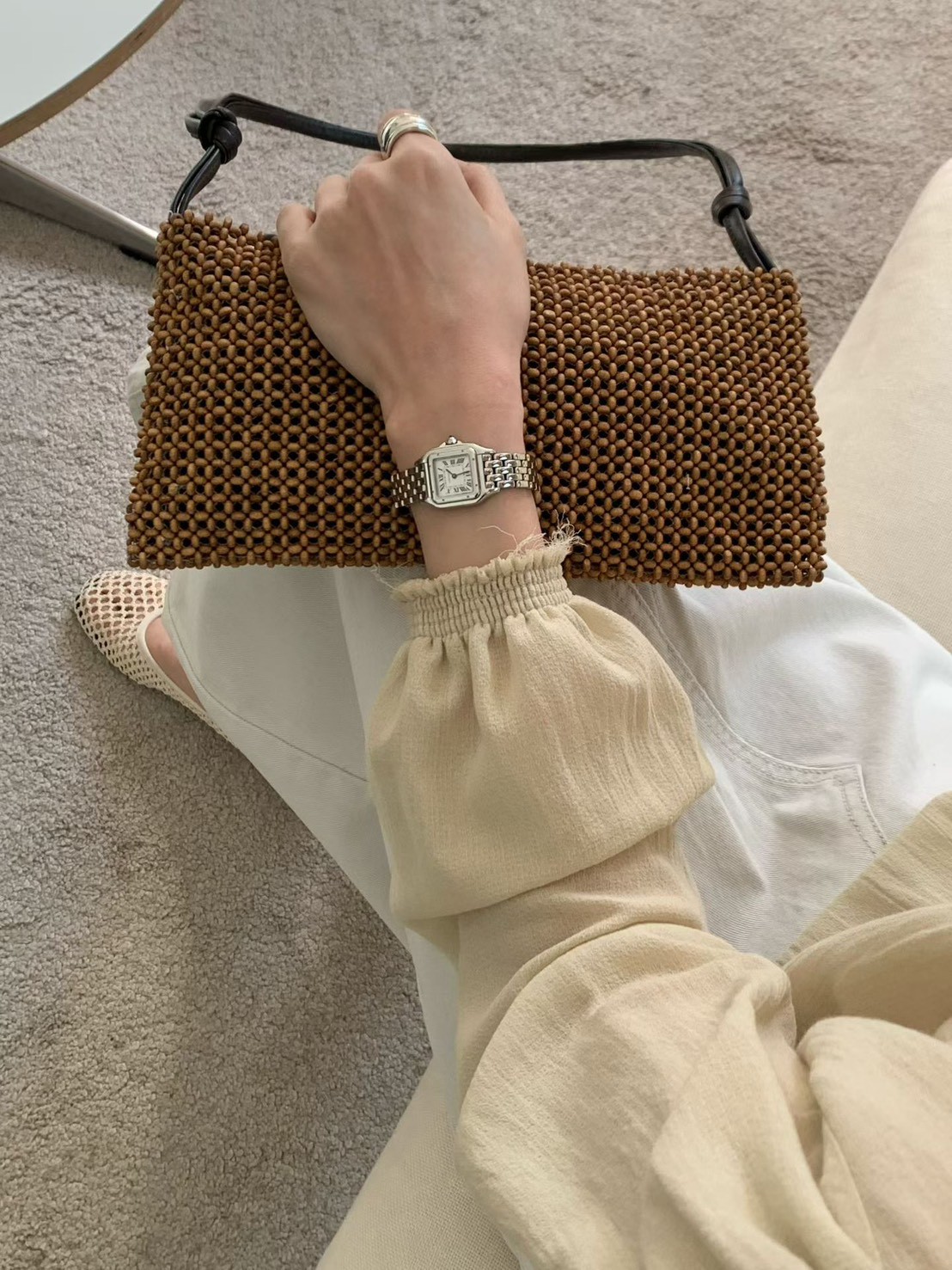 B60.抓皺領氣質女孩罩衫上衣