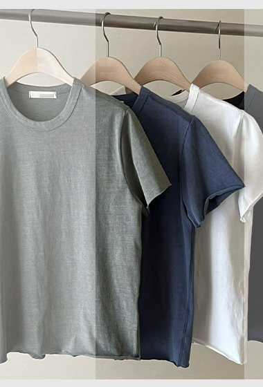 JP家灰階不收邊短袖TEE