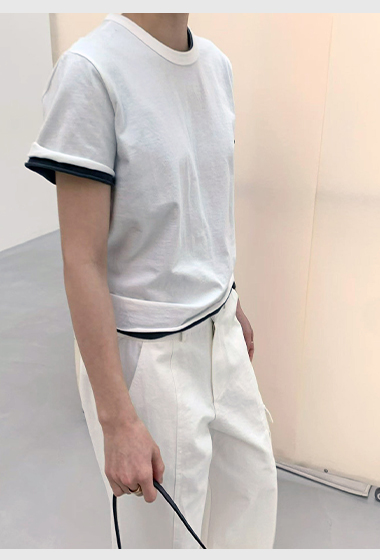 JP家灰階不收邊短袖TEE