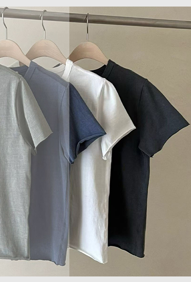 JP家灰階不收邊短袖TEE