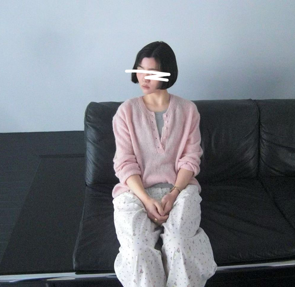 A43.JP家溫柔小排扣針織衫