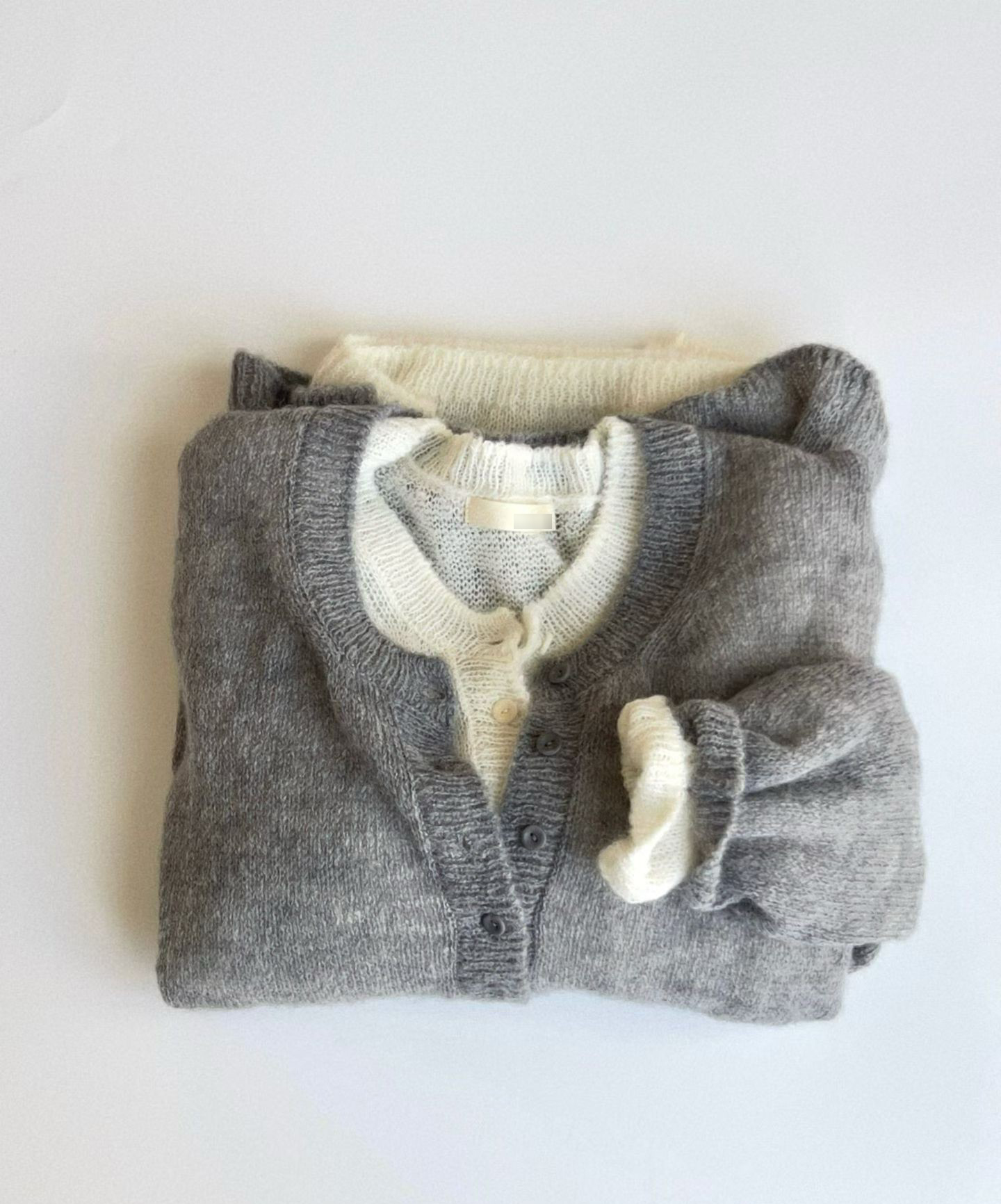 A43.JP家溫柔小排扣針織衫