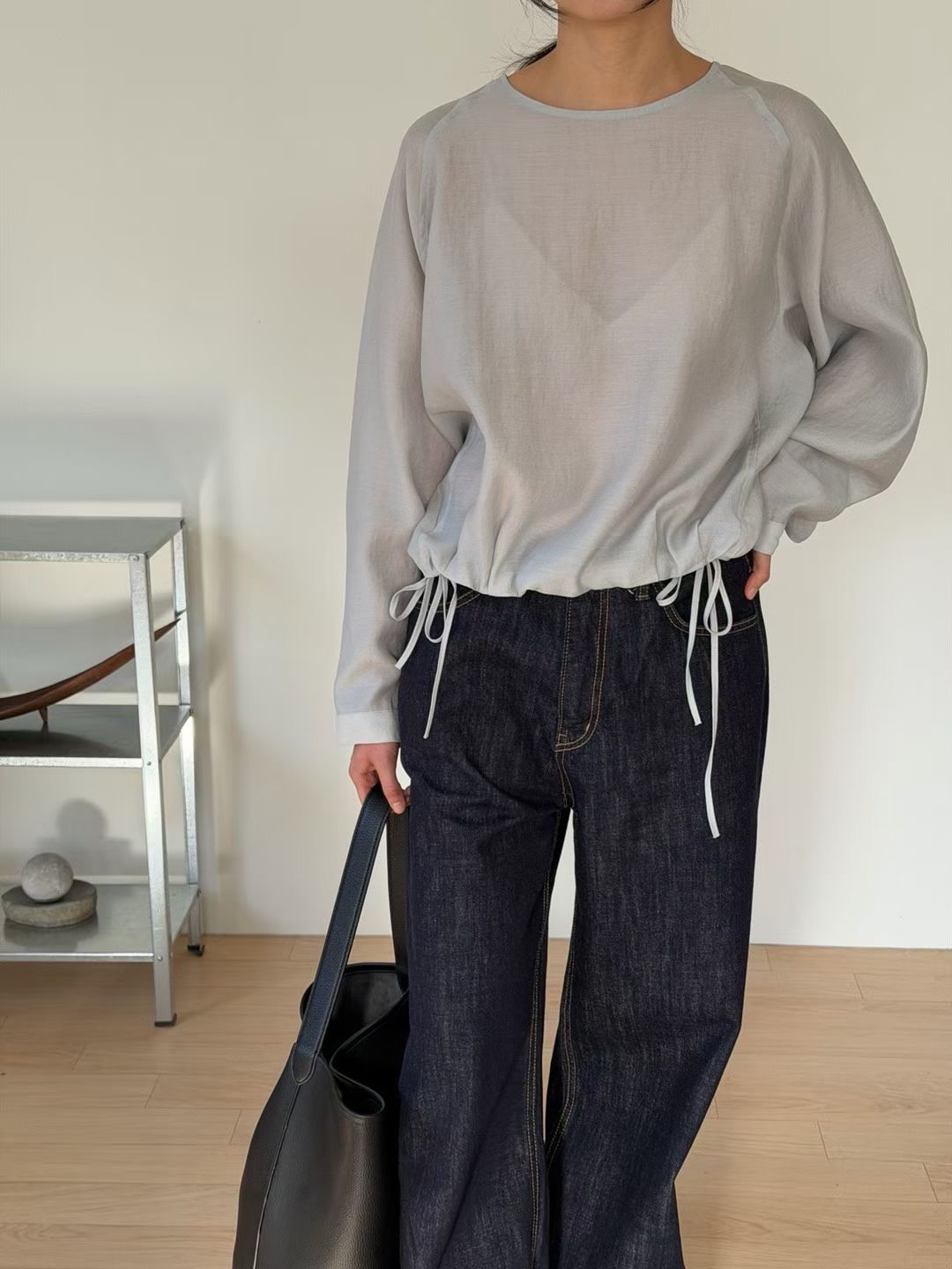 A70.瘦瘦歐膩可愛下抽繩上衣