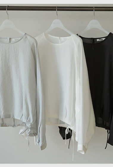 A70.瘦瘦歐膩可愛下抽繩上衣