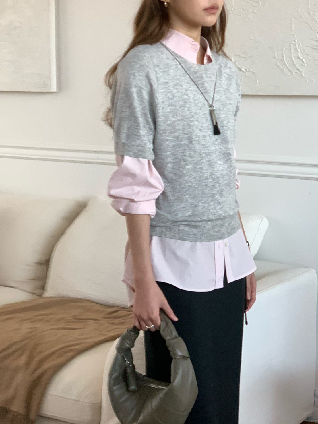 A06.大V家清爽無縫短袖針織上衣