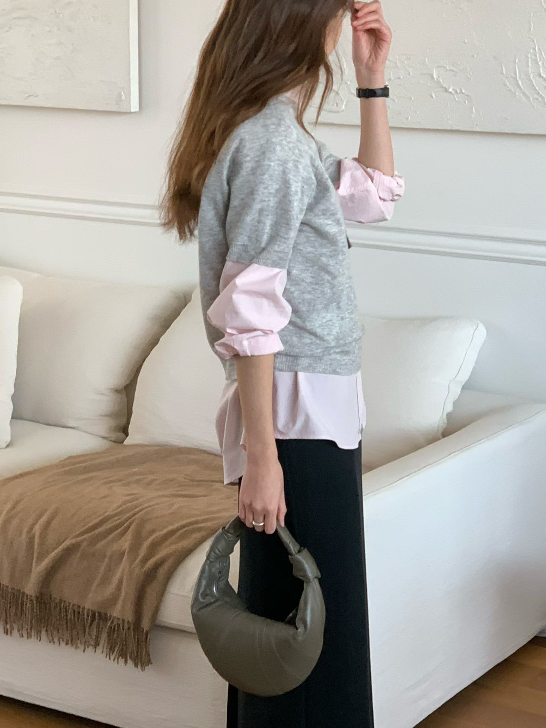 A06.大V家清爽無縫短袖針織上衣