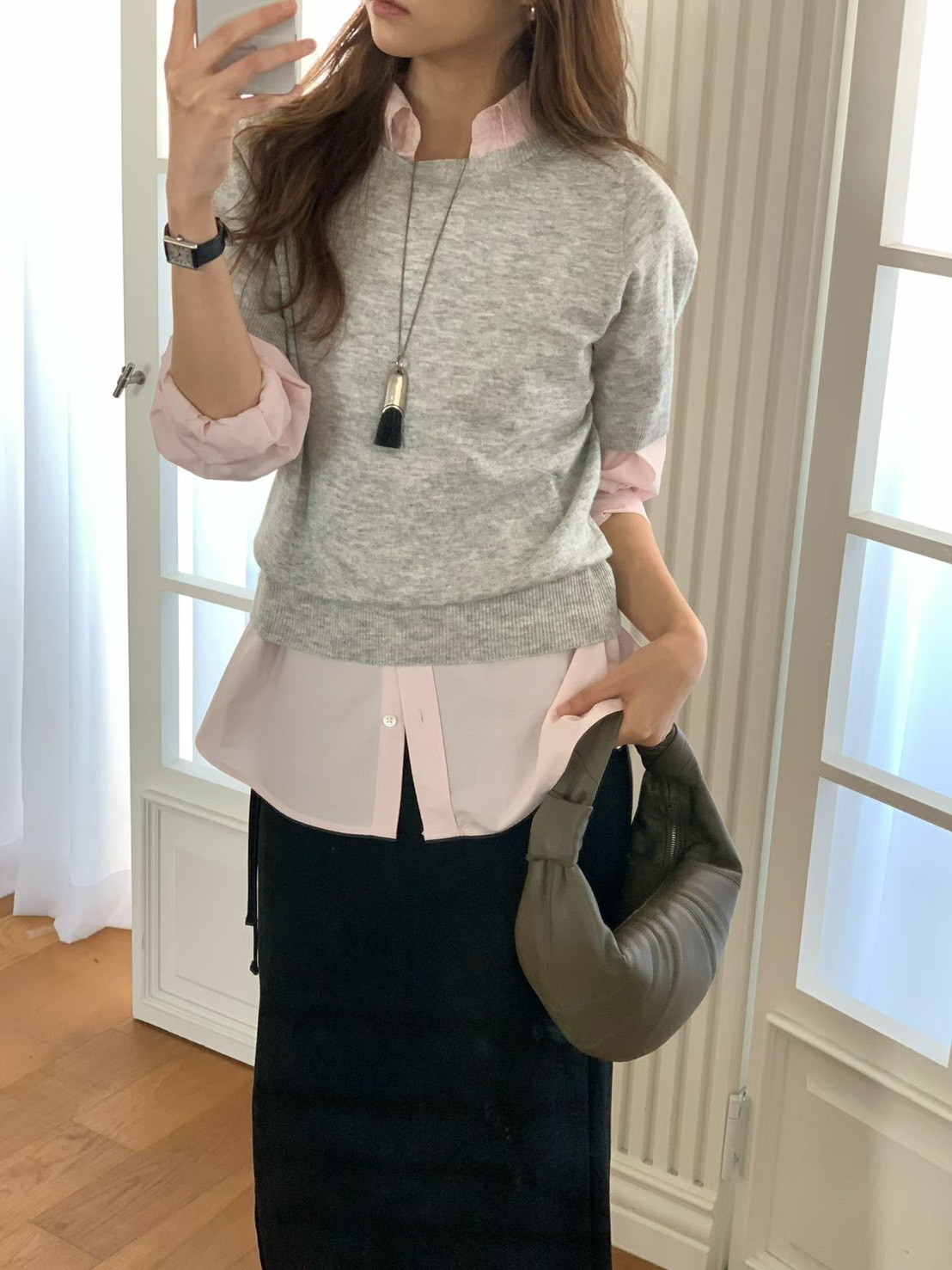 A06.大V家清爽無縫短袖針織上衣