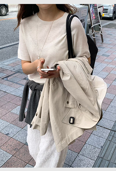 A06.大V家清爽無縫短袖針織上衣