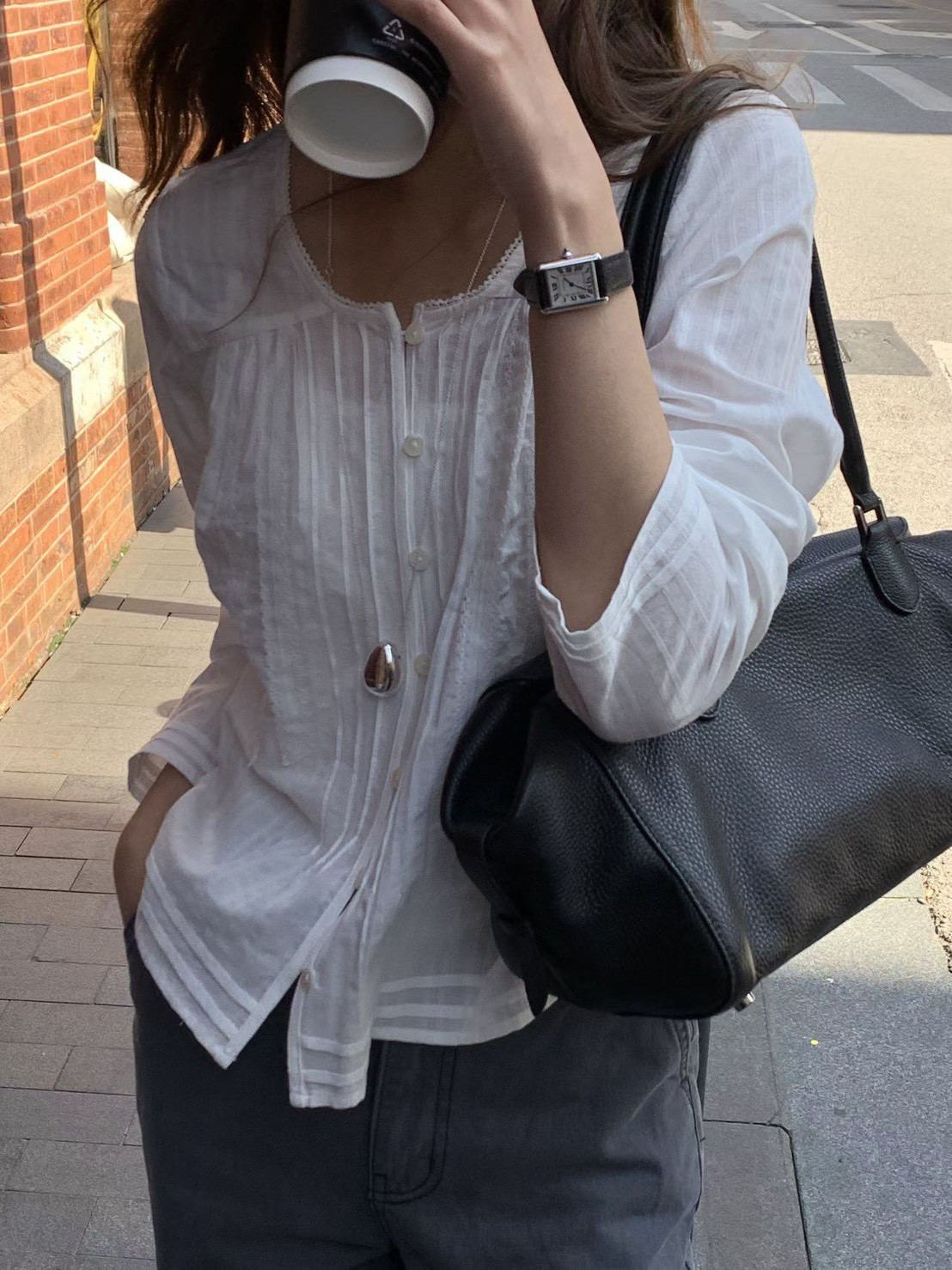 A05.大V家甜美緹花上衣