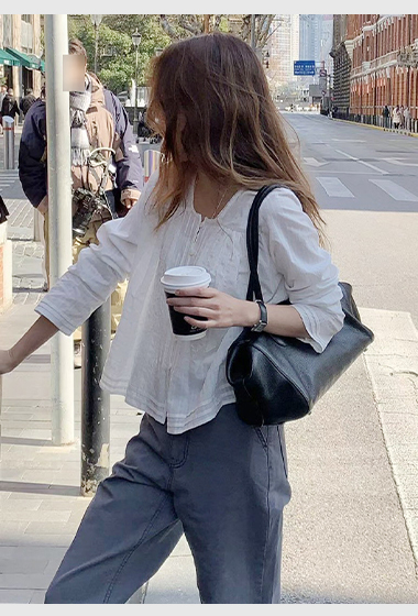 A05.大V家甜美緹花上衣