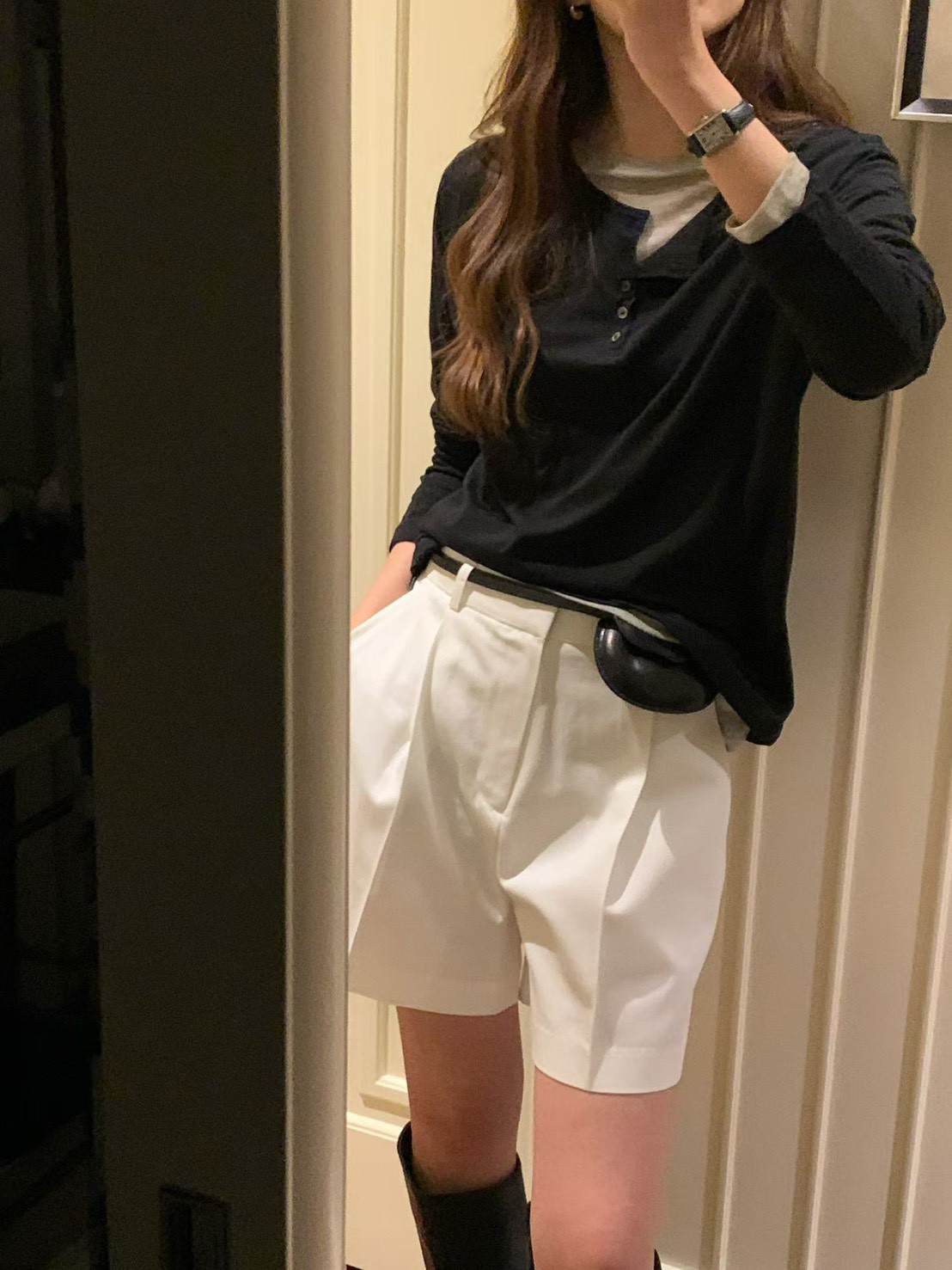 A03.大V家半門襟小排釦上衣