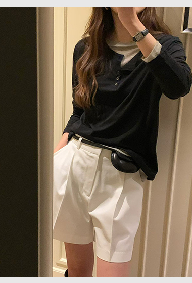 A03.大V家半門襟小排釦上衣