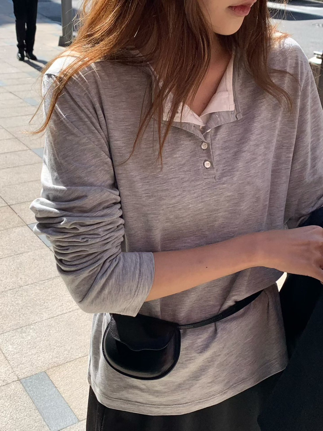 A03.大V家半門襟小排釦上衣