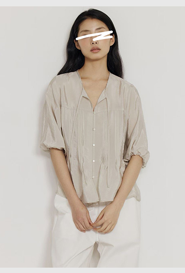 A38.瘦瘦歐膩前壓摺氣質上衣