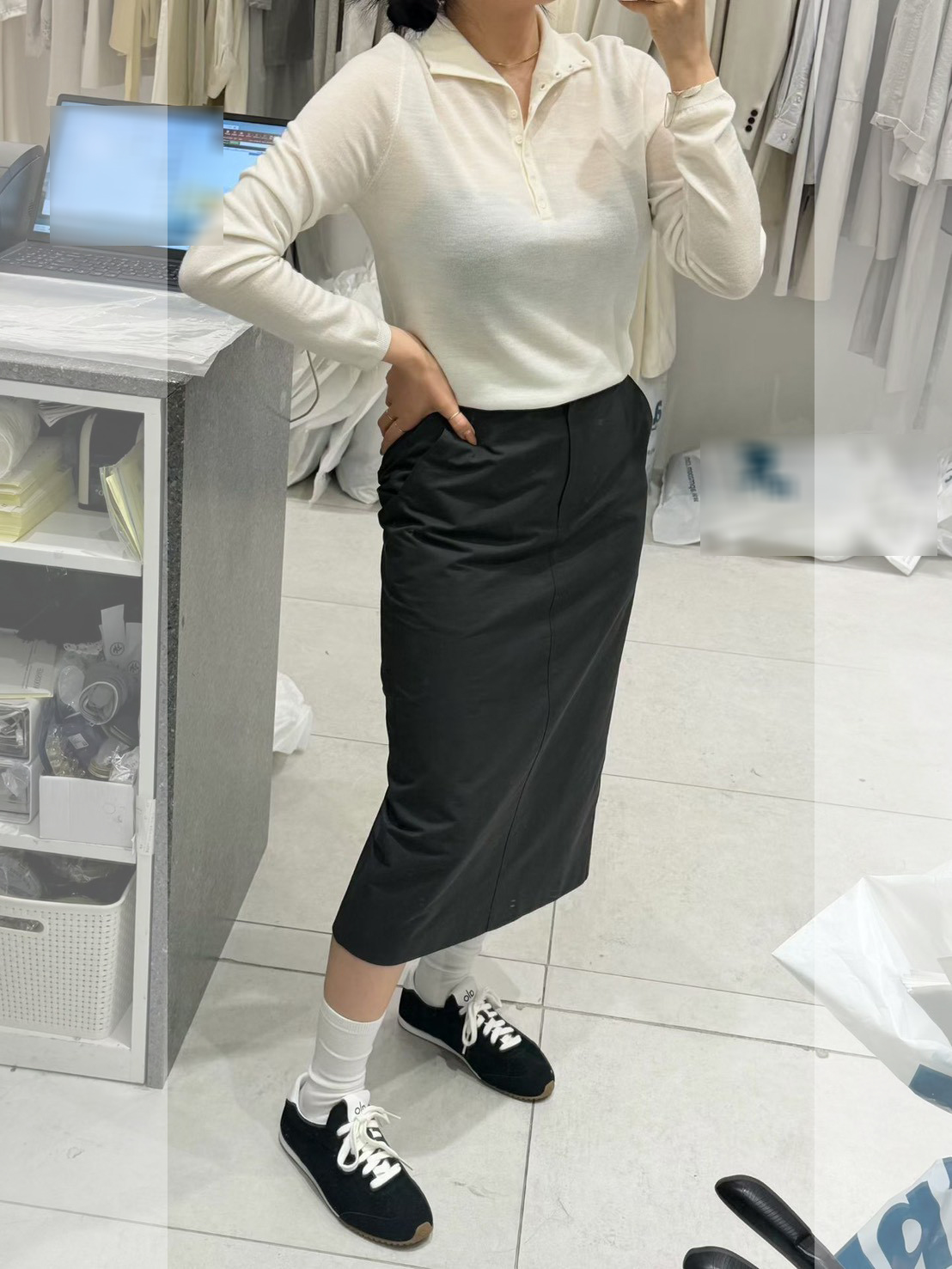 A25.質感家可立領小排釦上衣