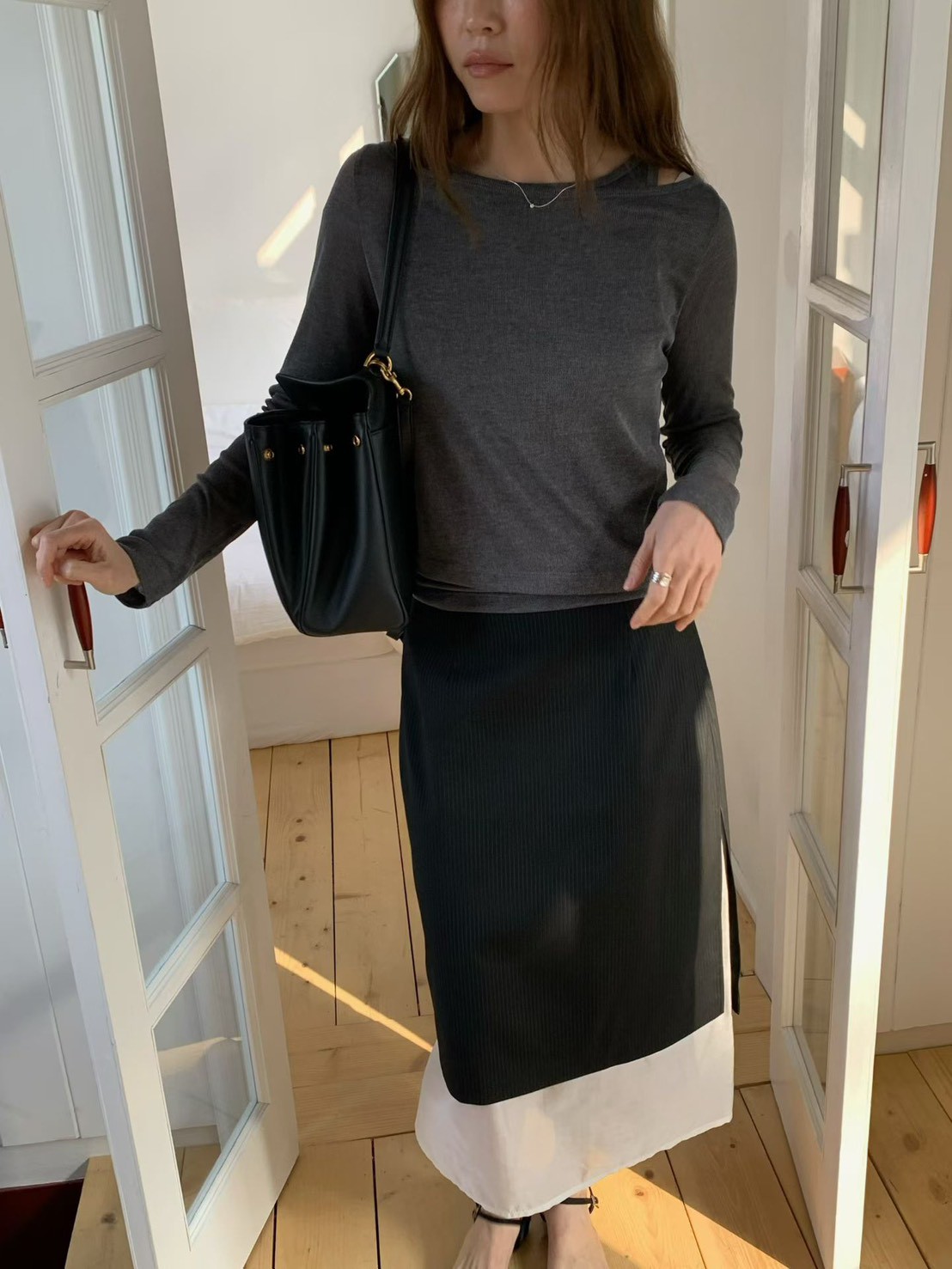 A62.柔軟糖果兩件式上衣