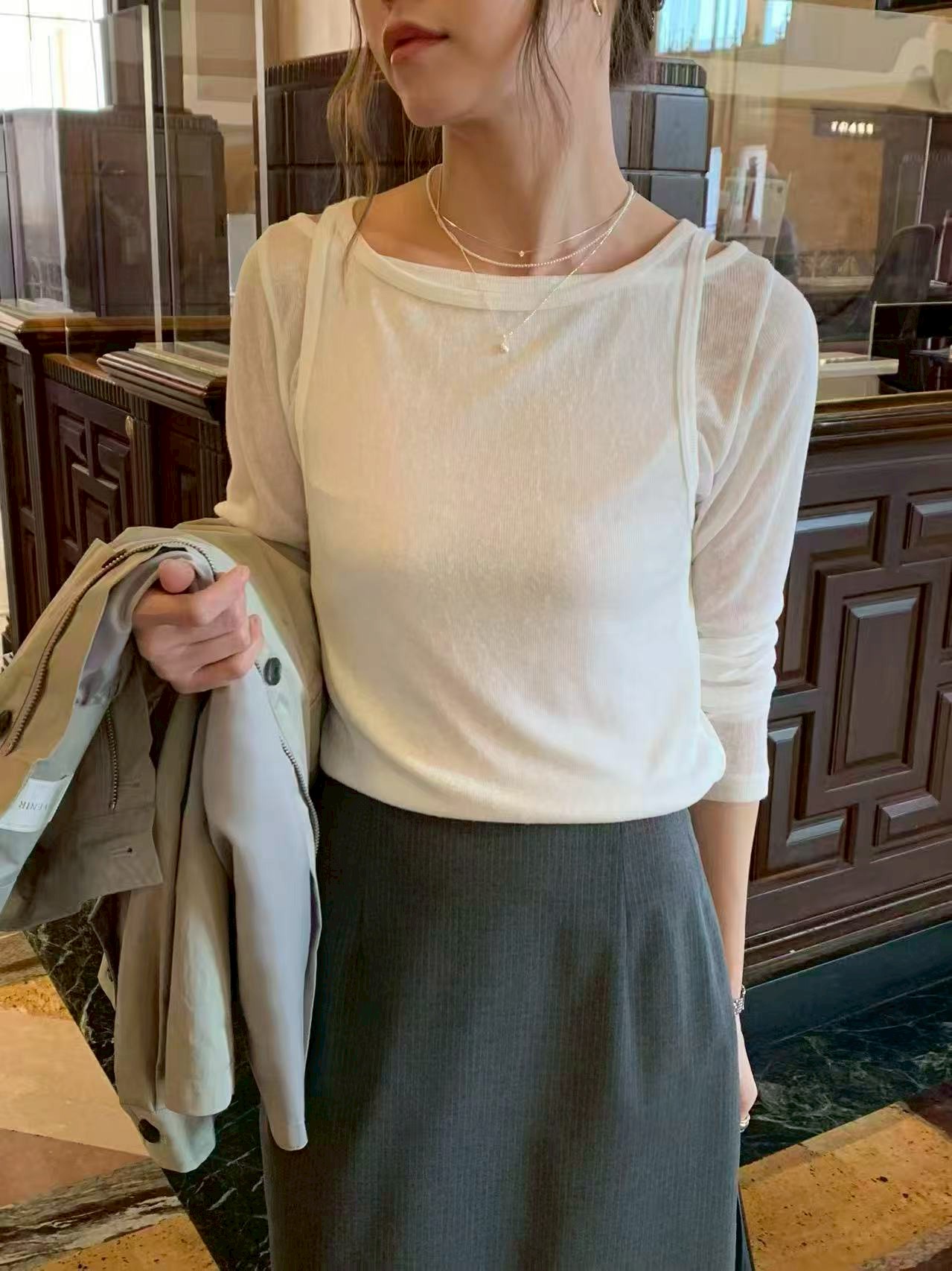 A62.柔軟糖果兩件式上衣