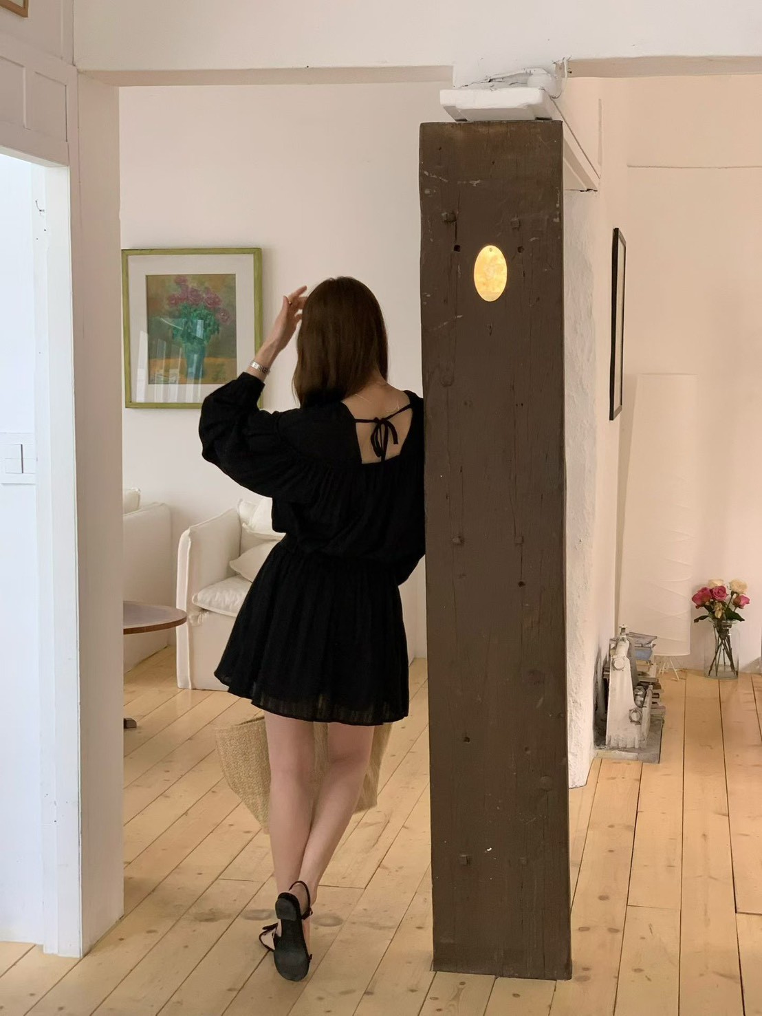 A57.緹花綁帶甜姐兒罩衫