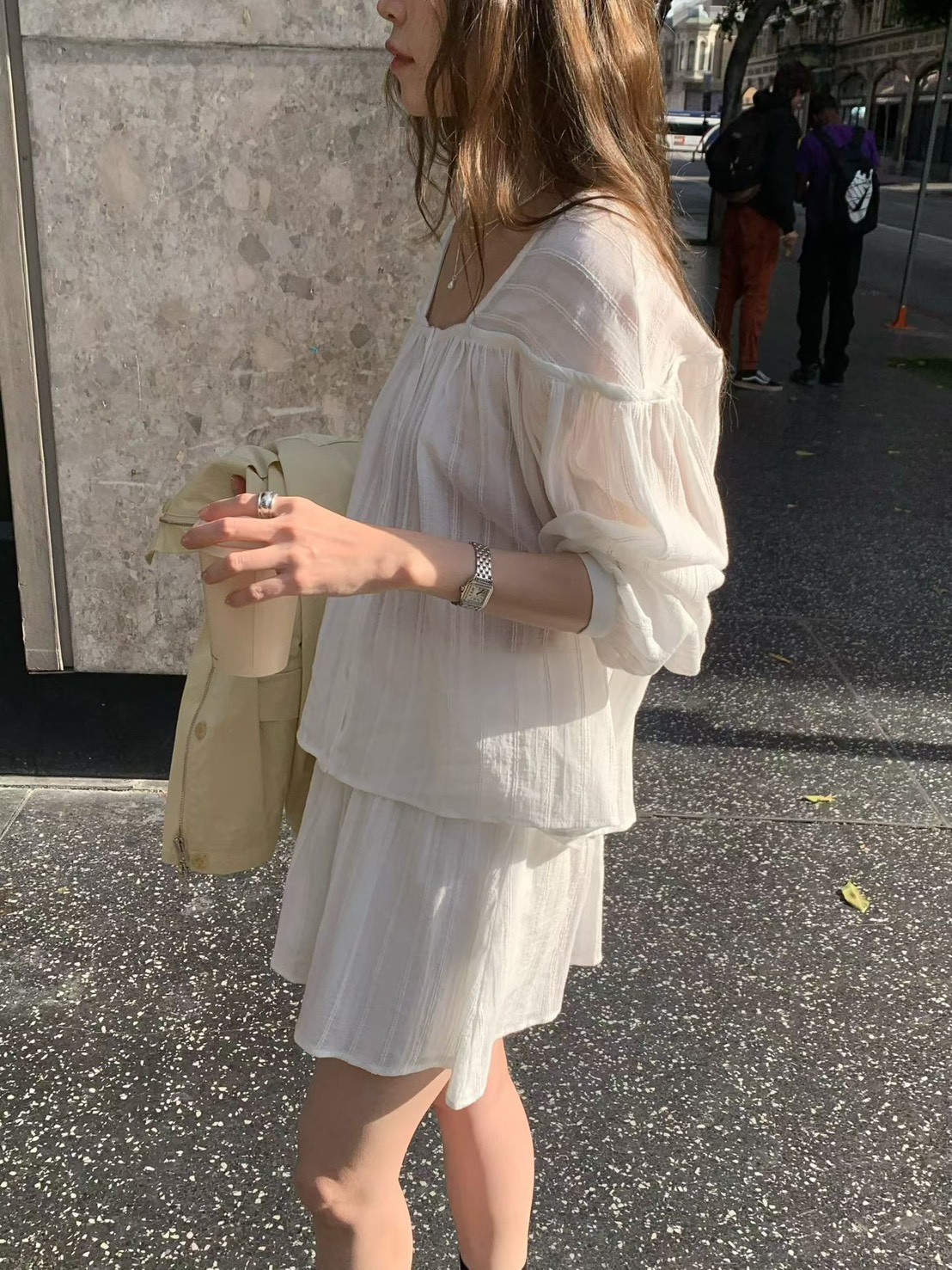 A57.緹花綁帶甜姐兒罩衫