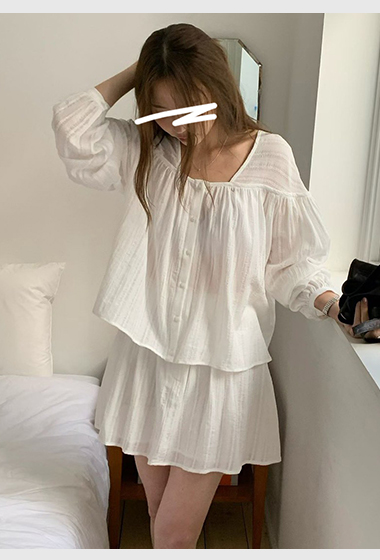 A57.緹花綁帶甜姐兒罩衫