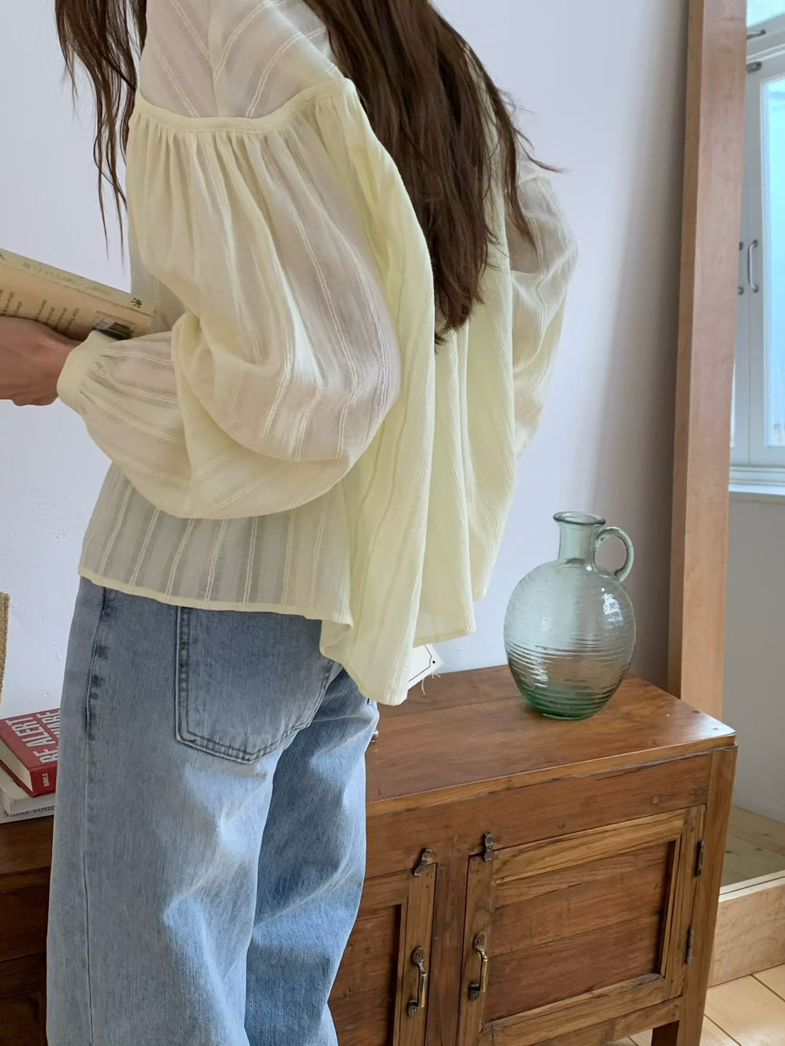 A57.緹花綁帶甜姐兒罩衫