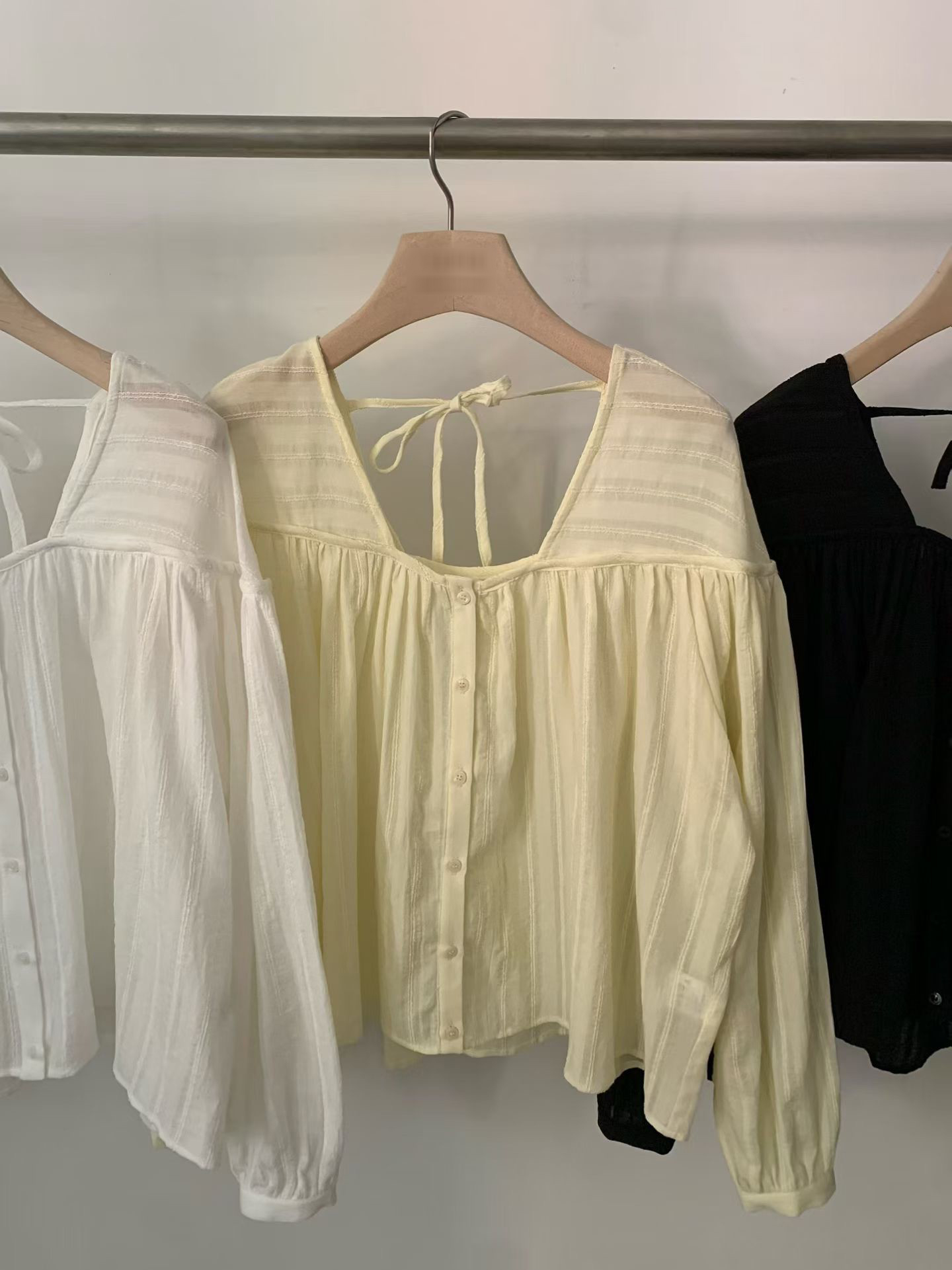 A57.緹花綁帶甜姐兒罩衫