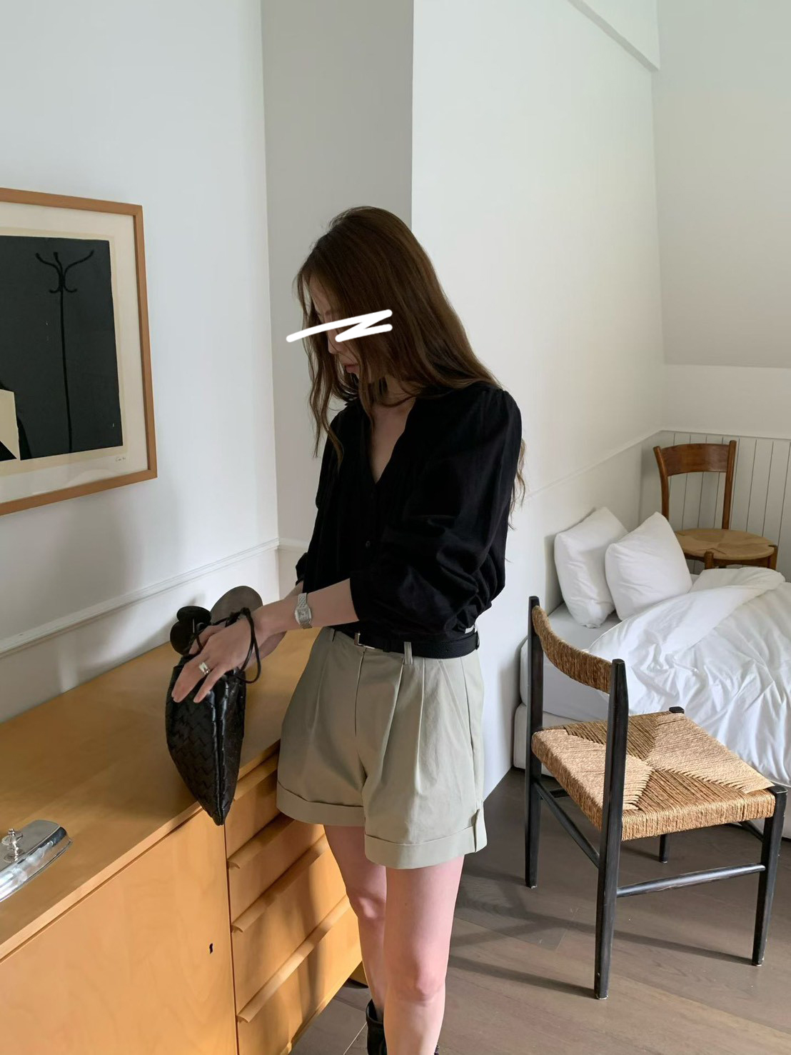 A48.溫柔女孩剪接緹花襯衫