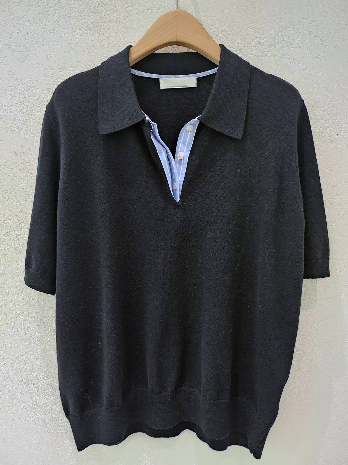 A82.星星家條紋門襟POLO上衣