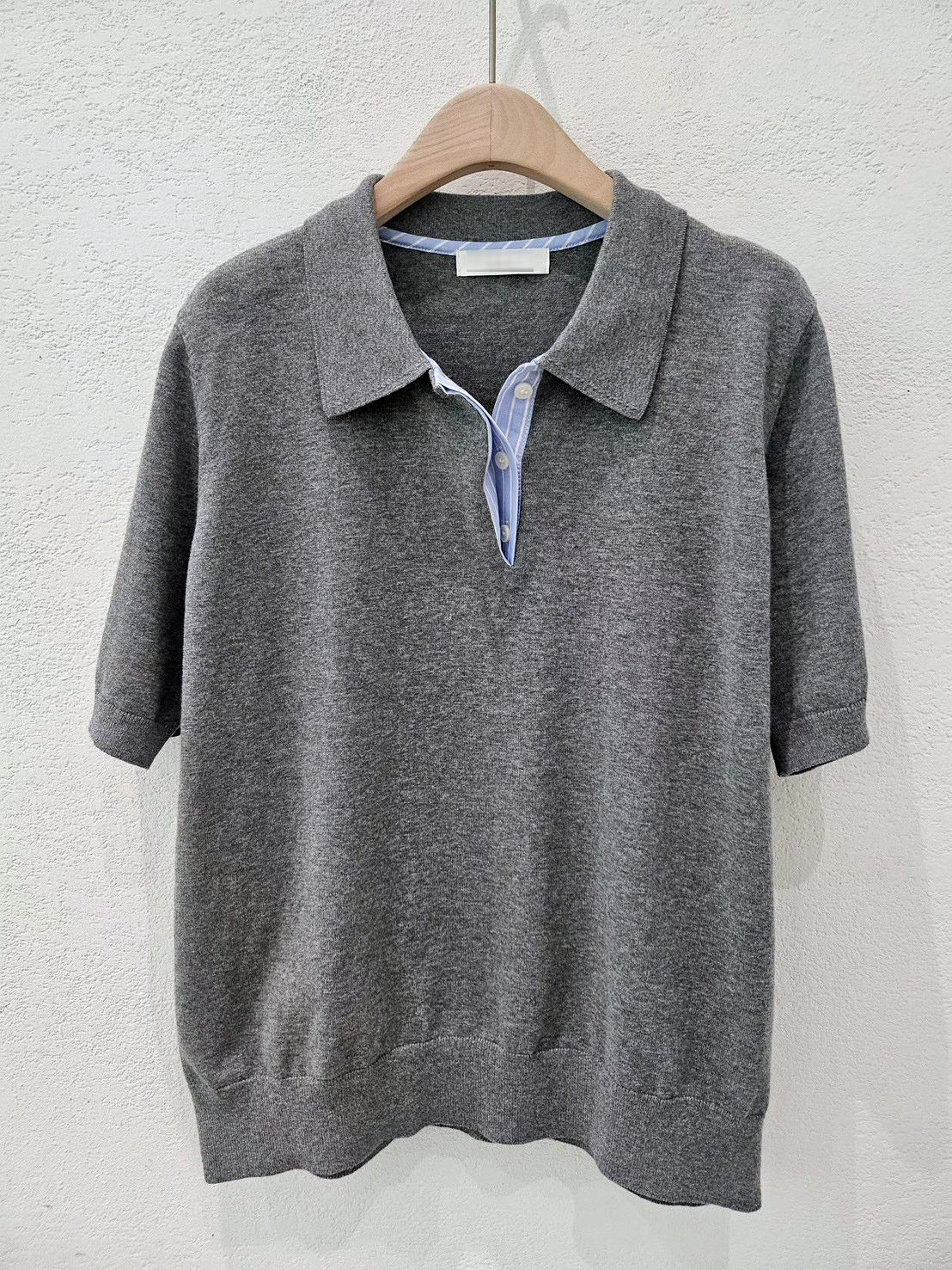 A82.星星家條紋門襟POLO上衣