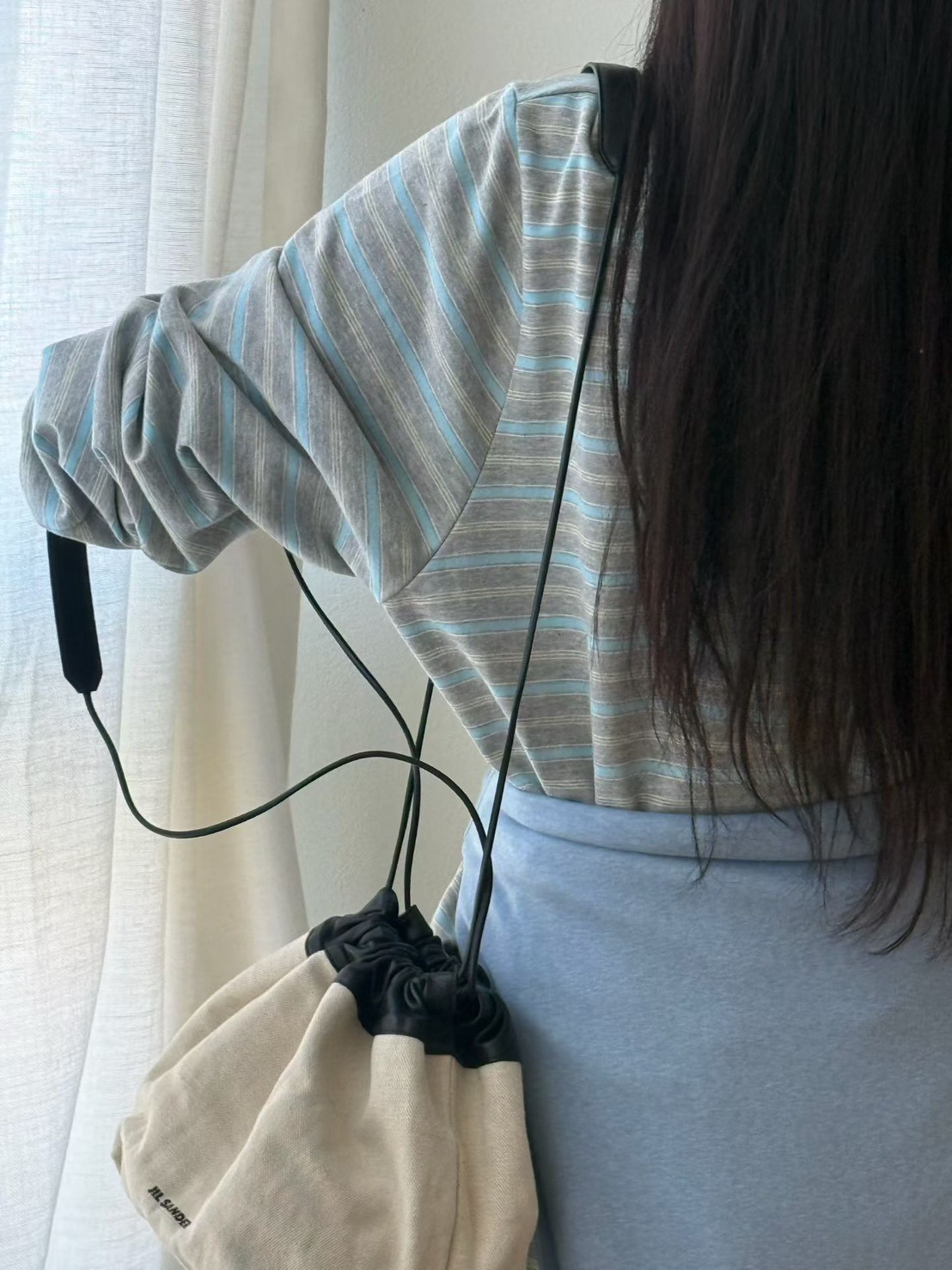 B04.復古撞色領POLO條紋上衣