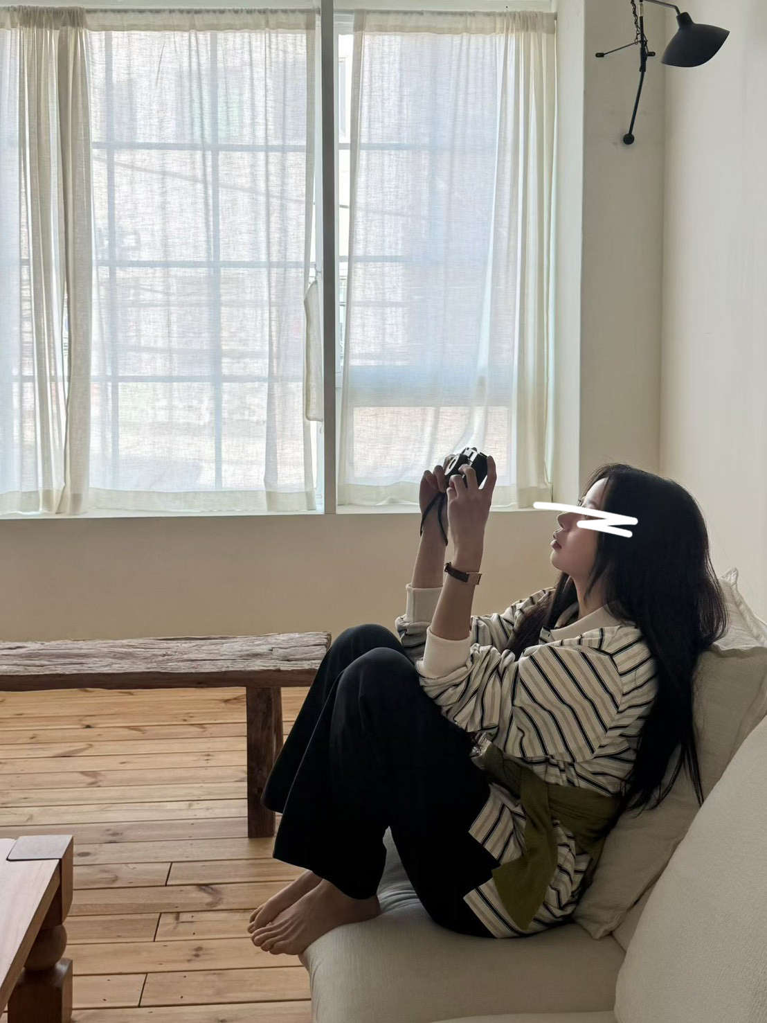 B04.復古撞色領POLO條紋上衣