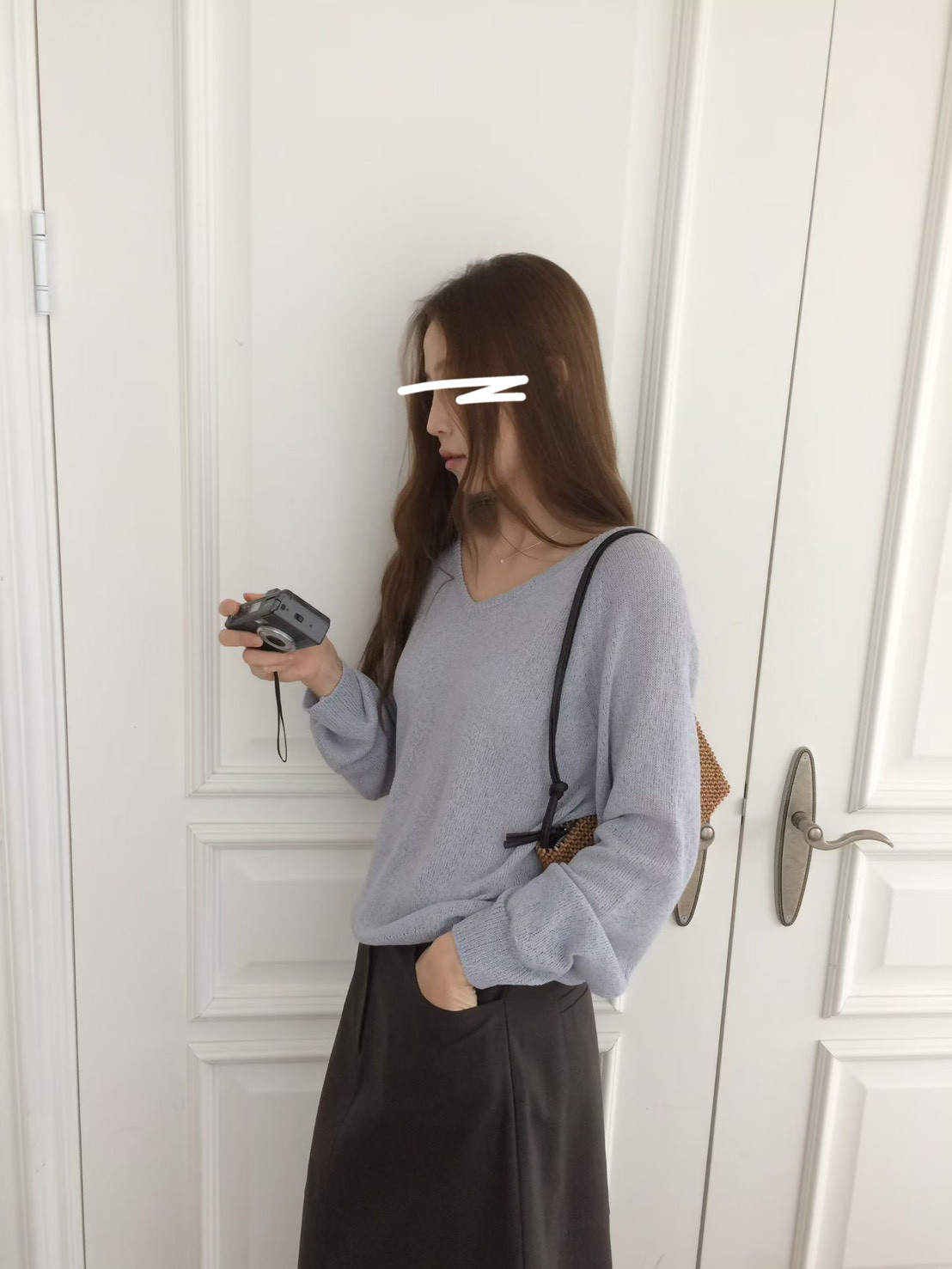 B33.透氣亞麻拉克蘭針織衫