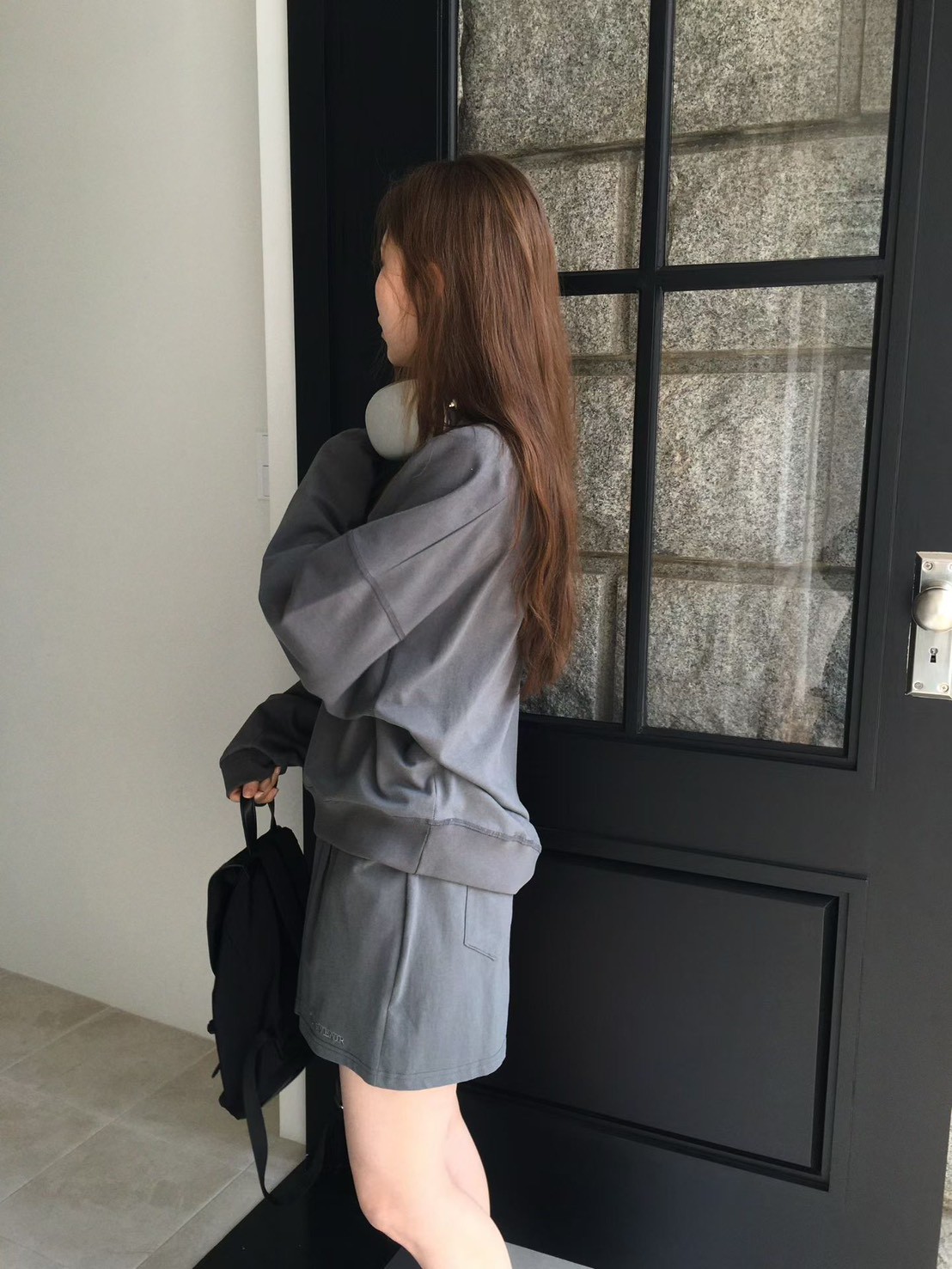 B31.女孩日常大V領休閒上衣