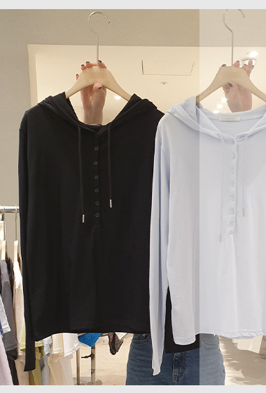 B66.小臉歐膩連帽小排釦上衣