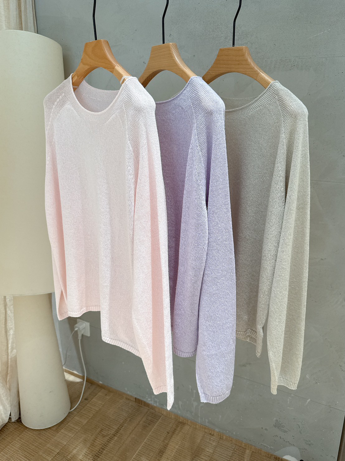 B105.粉嫩女孩百搭針織衫