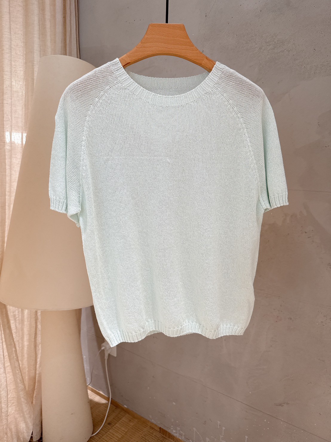 B104.薰衣草短袖針織衫