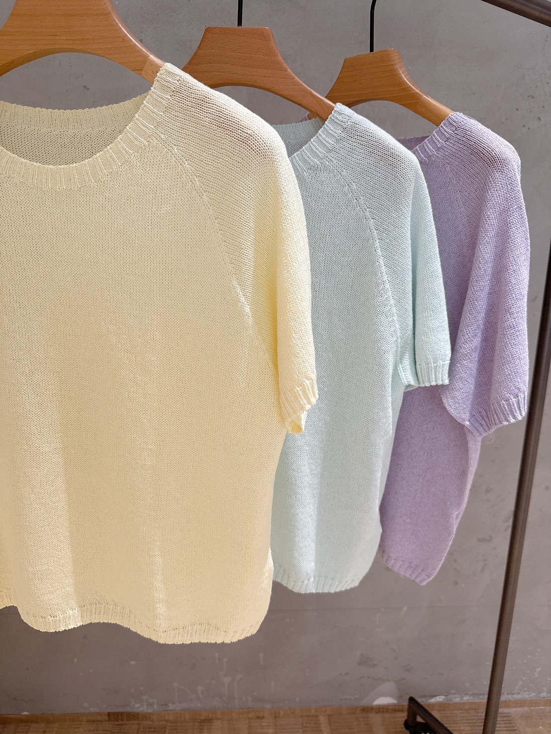 B104.薰衣草短袖針織衫