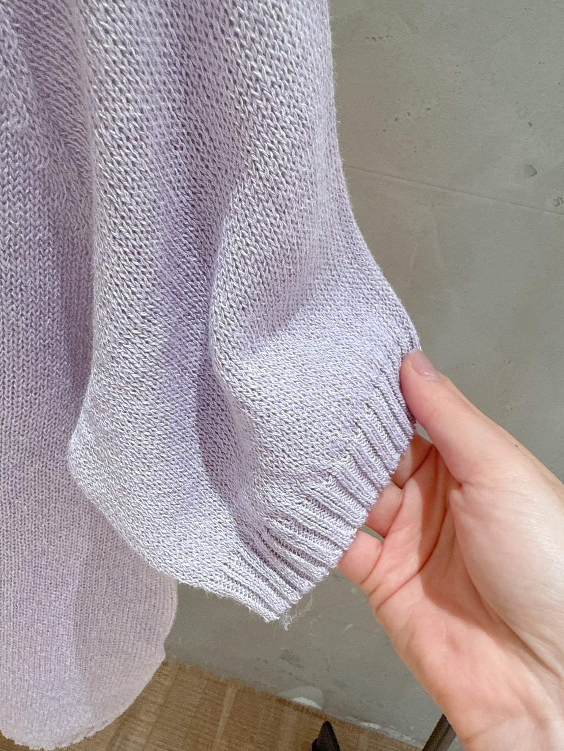 B104.薰衣草短袖針織衫