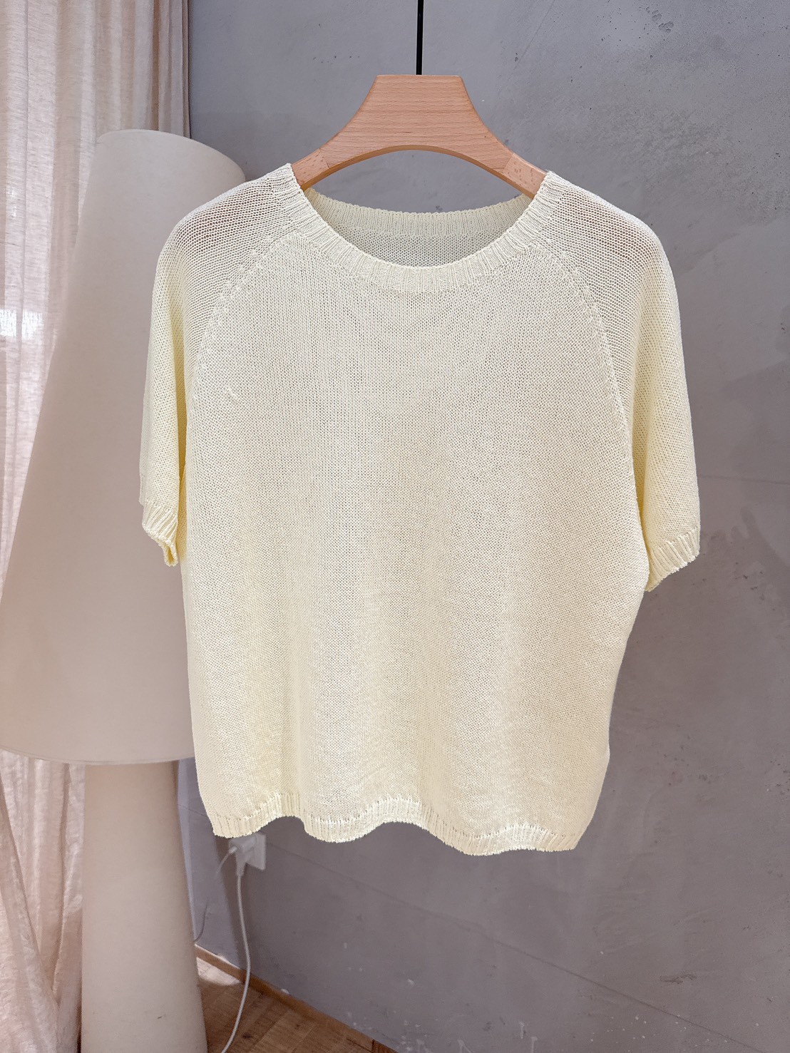 B104.薰衣草短袖針織衫