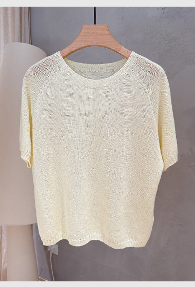 B104.薰衣草短袖針織衫